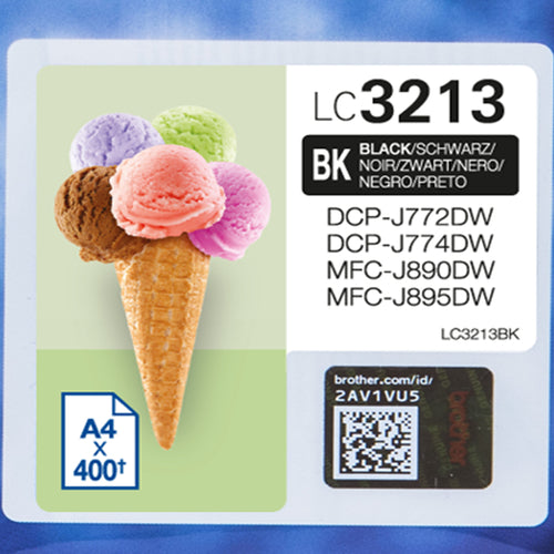Brother LC-3213BK ink cartridge Original High (XL) Yield Black Brother LC-3213BK ink cartridge Original High (XL) Yield Black